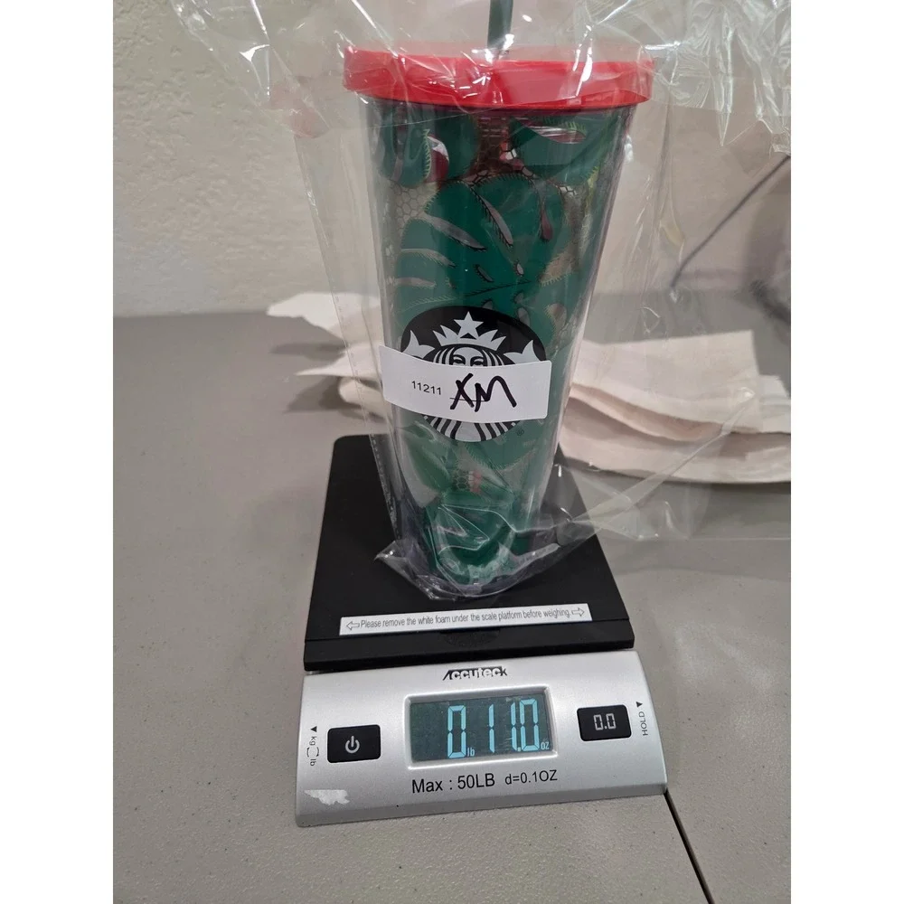 Starbucks Monstera‎ Leaf Cold Cup Tumbler 24oz Tropical  Botanical